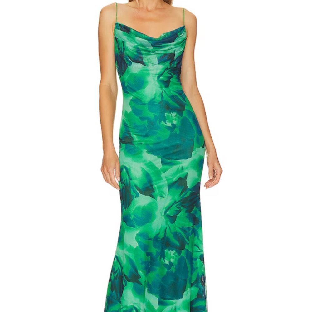 NWT Green Floral Kapri Slip Dress